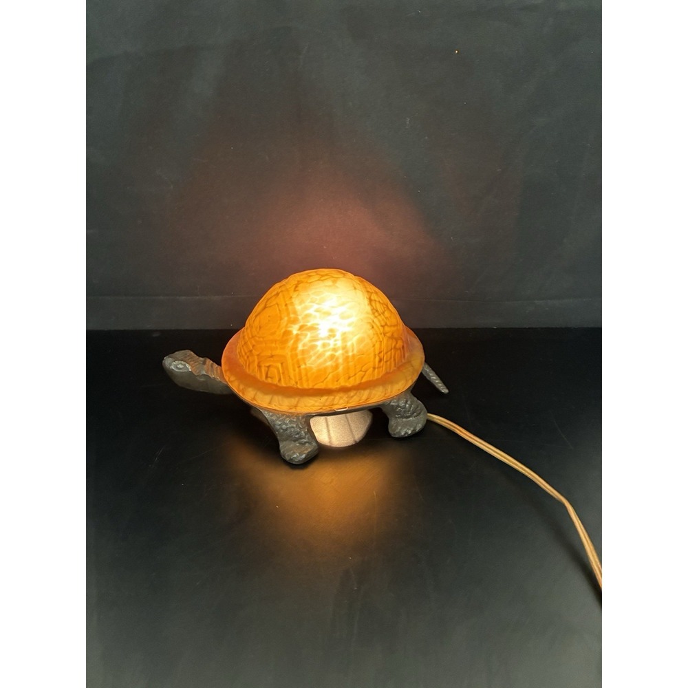 Tortoise Glass Lamp Amber/orange Tortoise Shell - Picture 3 of 3